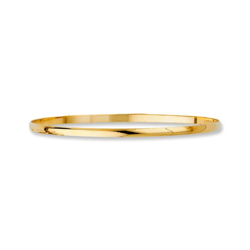 14K Gold Solid Bangle Bracelet | Timeless Gift for Her By Tehrani Jewelry